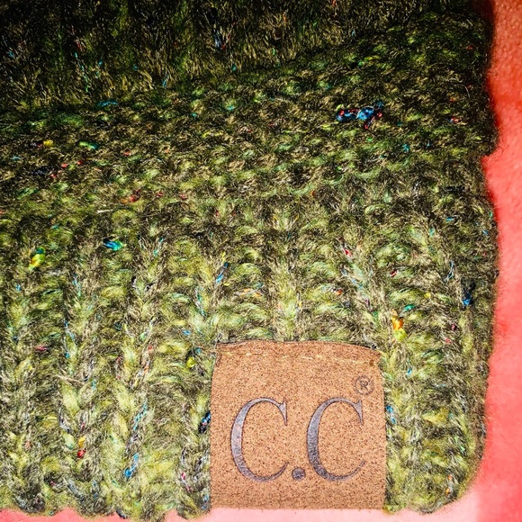 C.C MESSY BUN BEANIE TAIL SOFT STRETCH EXC.-🎉DENIM🩵~or~🎉OMBRE🫒,OS,BNWTIB/WOT - Picture 12 of 14